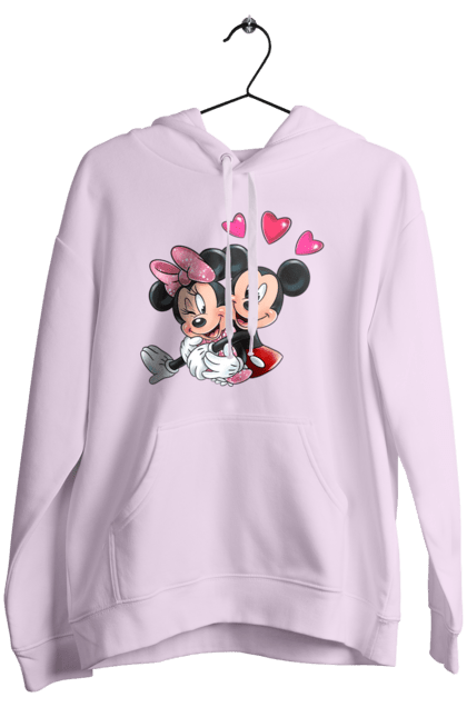 Жіноче худі з принтом "Міккі Маус та Мінні Маус". Mickey mouse, minnie mouse, дісней, міккі, міккі маус, мінні маус, мультфільм. 2070702