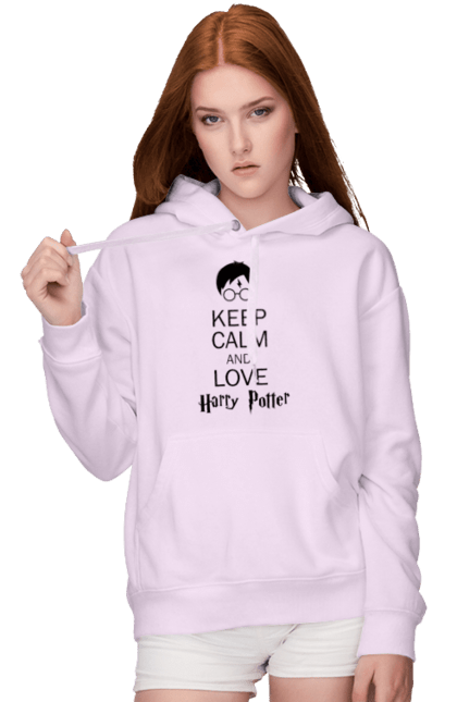 Жіноче худі з принтом "Keep calm and love Harry Potter". Gryffindor, harry potter, hogwarts, keep calm, гаррі поттер, грифіндор, книга, фільм, франшиза, хогвартс. 2070702