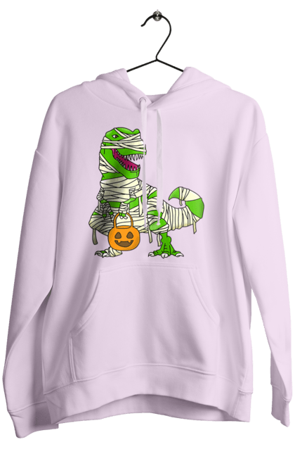 Women's hoodie with prints Halloween Dinosaur. Costume, dinosaur, halloween, holiday, october, october 31, pumpkin, sweets, trick or treat. 2070702