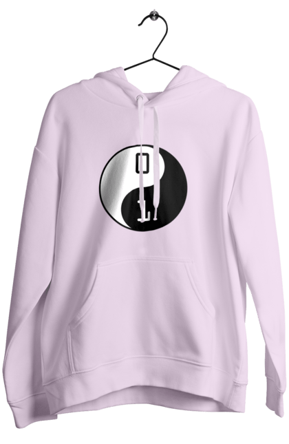 Жіноче худі з принтом "Інь Янь". Angular, c, css, html, it, javascript, jquery, php, python, react, svelt, vue, айтишник, айті, гумор, код, кодувати, прогер, програміст, програмісти, ти ж, ти ж програміст, тиж програміст. 2070702