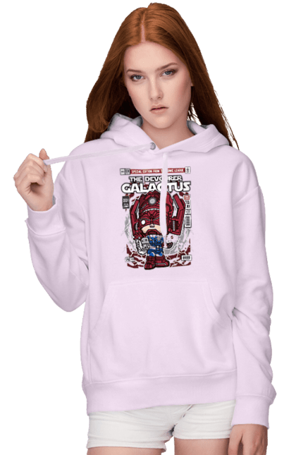 Жіноче худі з принтом "Galactus". Галактус, дивуватися, комікси, простір. Funkotee