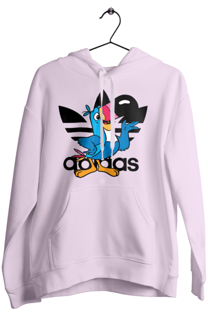 Женское худи с принтом Adidas Тукан Сэм. Adidas, froot loops, toucan sam, адидас, москот, тукан сэм. 2070702