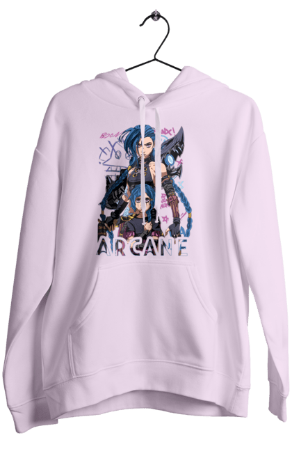 Жіноче худі з принтом "Аркейн". Arcane, fortiche, league of legends, riot games, аркейн, вай, джинкс, мультсеріал, фентезі. 2070702