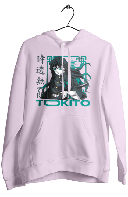 Women's hoodie with prints Demon Slayer Muichiro. Anime, kimetsu no yaiba, manga, muichiro, muichiro tokito, serial. 2070702