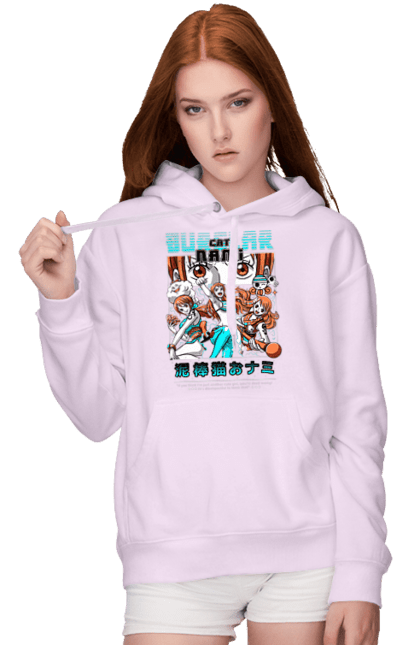 Women's hoodie with prints One Piece Nami. Anime, cat burglar, manga, nami, one piece, straw hat pirates. 2070702