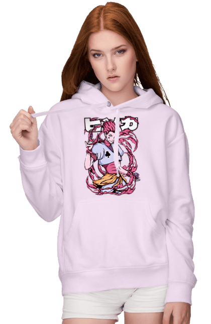 Women's hoodie with prints Hunter x Hunter Hisoka. Anime, antagonist, character, hisoka, hunter x hunter, manga. 2070702