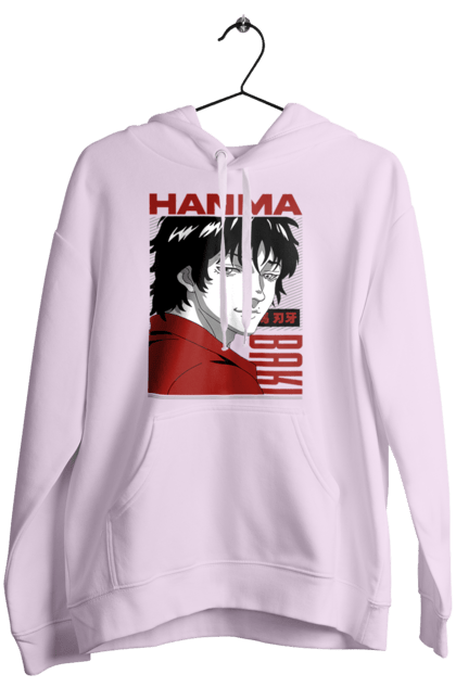 Жіноче худі з принтом "Боєць Баки". Anime, hanma baki, manga, аніме, боєць баки, бойові мистецтва, манга, серіал. 2070702