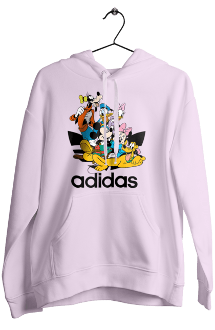 Жіноче худі з принтом "Adidas Міккі Маус". Adidas, mickey mouse, адідас, дісней, міккі, міккі маус, мультфільм. 2070702