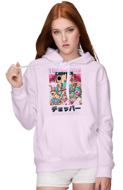 Women's hoodie with prints One Piece Tony Tony Chopper. Adventures, anime, fantasy, light novel, manga, one piece, tony tony chopper, tv series. 2070702