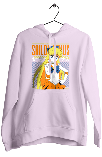 Women's hoodie with prints Sailor Venus. Anime, drama, magical girl, minako aino, sailor moon, sailor venus, tv series. 2070702