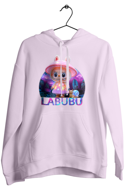 Жіноче худі з принтом "Лабубу". Брелок лабубу, іграшка лабубу, лабубу, лабубу кока кола, лялька лабубу, мерч лабубу, мила, рожева лабубу, смішна лабубу. 2070702