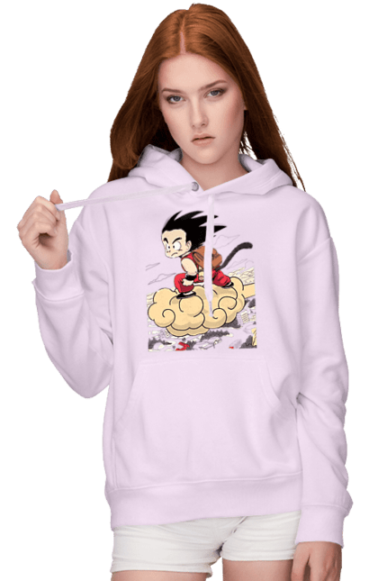 Women's hoodie with prints Dragon Ball Son Goku. Anime, dragon ball, goku, manga, son goku, tv series. 2070702