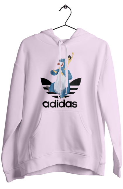 Women's hoodie with prints Adidas Mowgli. Adidas, book, cartoon, jungle book, mowgli. 2070702