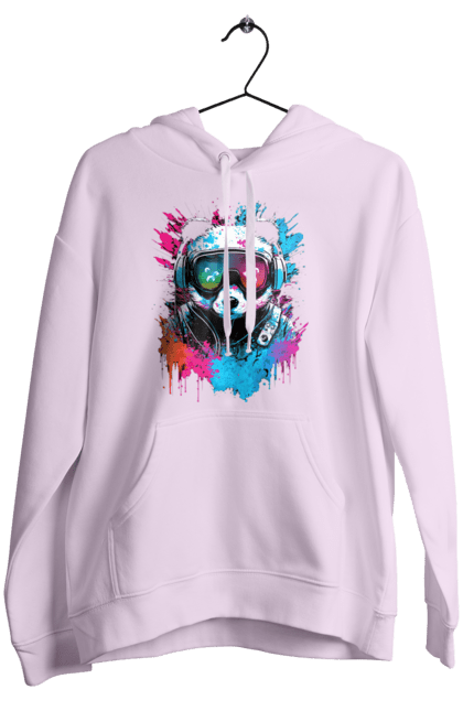 Жіноче худі з принтом "Панда в VR шолом". Віртуальна реальність, гік, панда, персонаж, шолом. 2070702