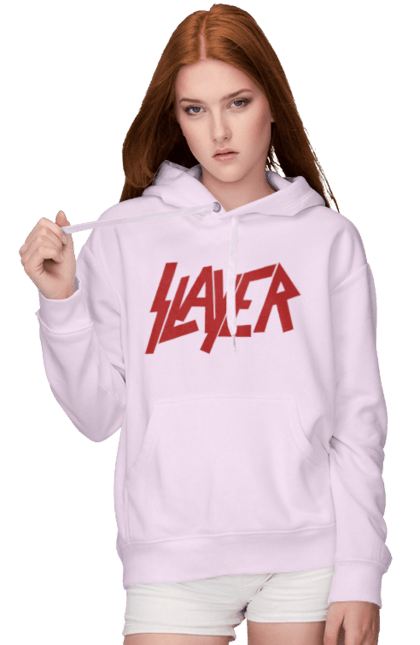 Women's hoodie with prints Slayer. Groove metal, group, metal band, music, nu metal, scull, slayer, speed metal, thrash metal. 2070702