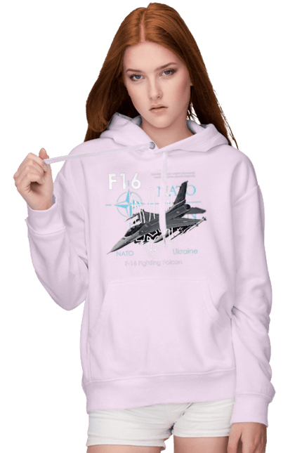 Women`s hoodie with prints F16. F16, howitzer, nasams, suzanne, zaluzhny, zuzana. 2070702