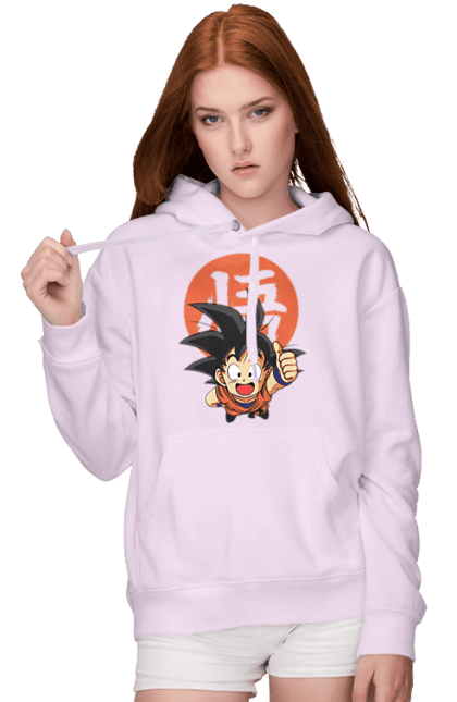 Women's hoodie with prints Dragon Ball Son Goku. Anime, dragon ball, goku, manga, son goku, tv series. 2070702