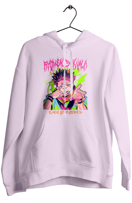 Women's hoodie with prints Jujutsu Kaisen Sukuna. Anime, dark fantasy, jujutsu kaisen, magic battle, manga, mystic, sukuna. 2070702