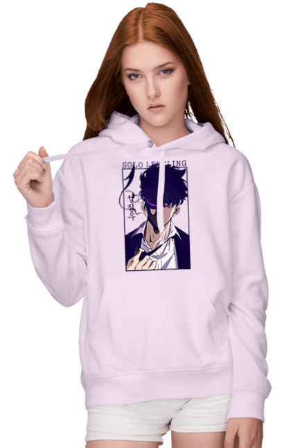 Women's hoodie with prints Solo Leveling. Anime, manga, solo leveling, sung jinwoo. 2070702