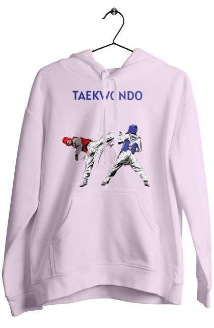 Женское худи с принтом Тхэквондо. Taekwondo, боевое искусство, корея, спорт, таэквондо, тренировка. 2070702