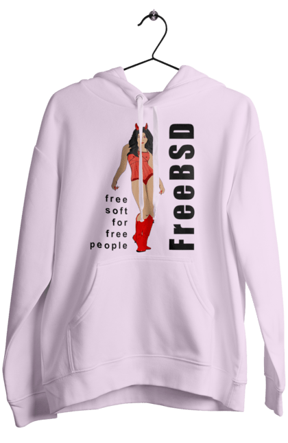 Жіноче худі з принтом "Freebsd Для Вільних". Bsd, freebsd, unix, адміністратор, айті, айтішник, безкоштовна, безкоштовно, бестія, вільна, демон, демонесса, дівчина, для дорослих, доступність, еротика, еротична, жінка, незалежність, операційна система, ос, програміст, програмне забезпечення, свобода, сисадмін, система, системний адміністратор, софт, текст, червоний, чорний. 2070702
