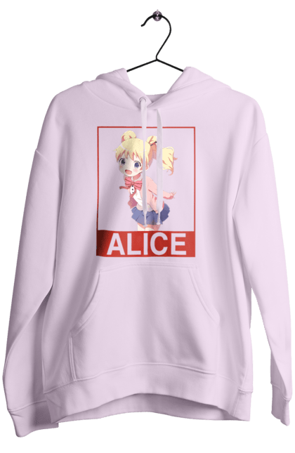 Women's hoodie with prints Kiniro Mosaic Alice Cartelet. Alice, alice cartelet, anime, gold mosaic, kiniro mosaic, kinmoza, manga. 2070702