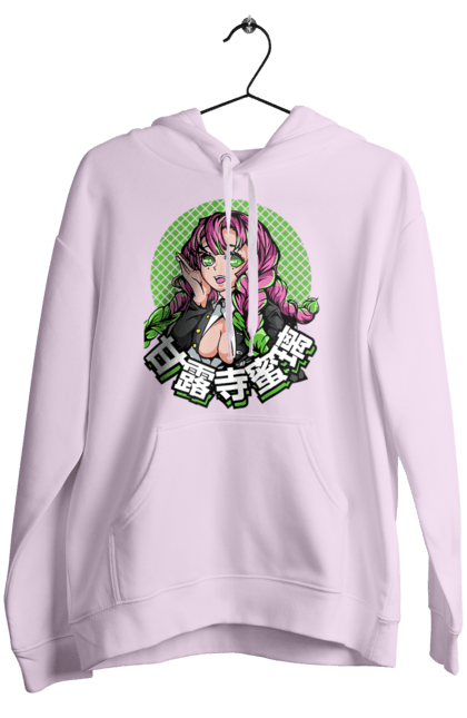 Women's hoodie with prints Demon Slayer Mitsuri. Anime, demon slayer, giyu tomioka, manga, mitsuri, mitsuri kanroji, serial. 2070702