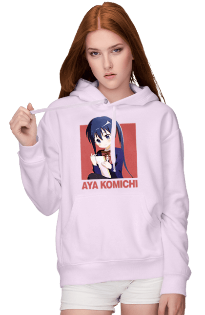 Women's hoodie with prints Kiniro Mosaic Aya Komichi. Anime, aya komichi, gold mosaic, kiniro mosaic, kinmoza, manga. 2070702