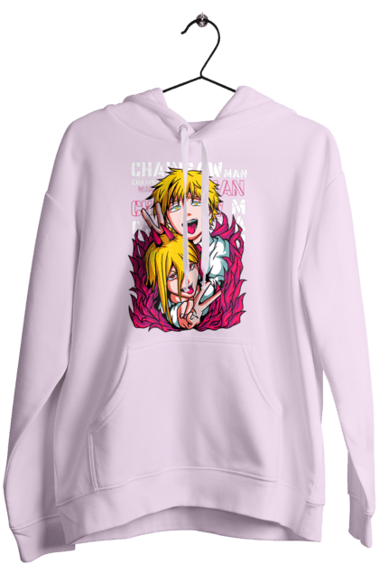 Women's hoodie with prints Chainsaw Man Power and Denji. Anime, chainsaw man, demon, denji, manga, power, shonen. 2070702