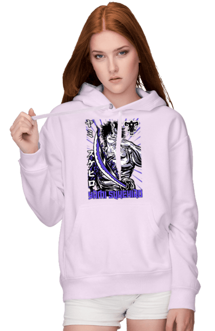 Women's hoodie with prints Black Clover Yami Sukehiro. Anime, black clover, manga, yami sukehiro. 2070702