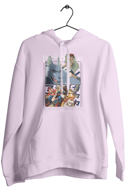 Women's hoodie with prints Princess Mononoke. Adventure, anime, fantasy, ghibli, hayao miyazaki, princess mononoke, studio ghibli. 2070702