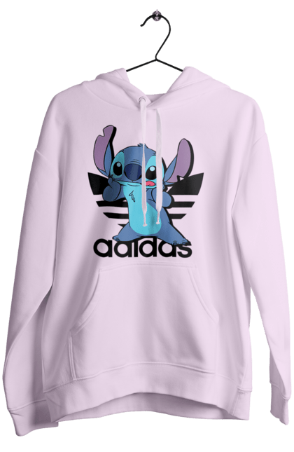 Жіноче худі з принтом "Adidas Стіч". Adidas, адідас, дісней, інопланетянин, кіно, ліло та стіч, мультфільм, стич, фільм. 2070702