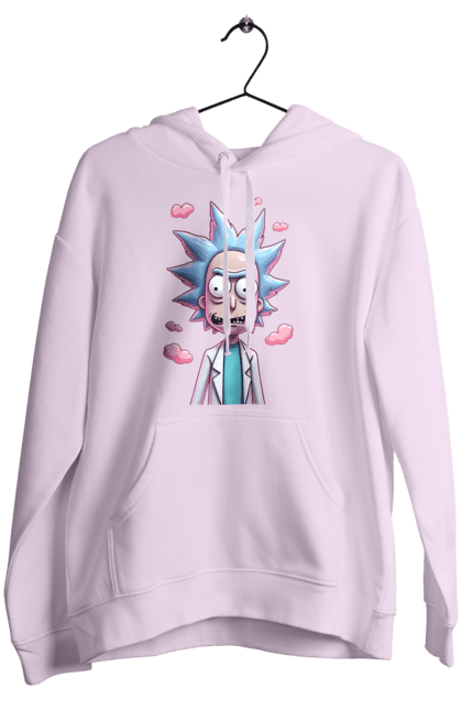 Жіноче худі з принтом "Рік та Морті". Rick and morty, мультфільм, наукова фантастика, пригоди, рік, рік і морті, трагікомедія, чорний гумор. 2070702