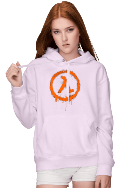Жіноче худі з принтом "Half Life". Half life, playstation, sega, sierra studios, геймер, гра, етап, комп`ютерна гра, мережева гра, місія, пройшов, рубилово, сюжет. 2070702