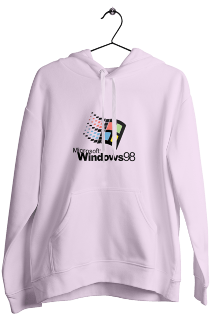 Жіноче худі з принтом "Windows98". Angular, c, css, html, it, javascript, jquery, php, python, react, svelt, vue, айтишник, айті, гумор, код, кодувати, прогер, програміст, програмісти, ти ж, ти ж програміст, тиж програміст. 2070702