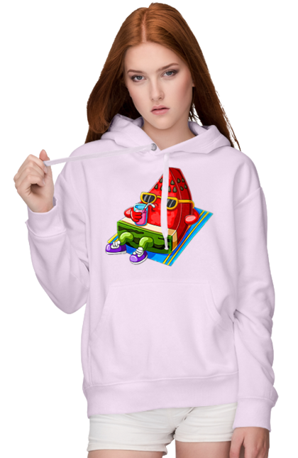 Women`s hoodie with prints Watermelon Drinks Cocktail. Cocktail, summer, watermelon. 2070702