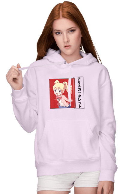 Women's hoodie with prints Kiniro Mosaic Alice Cartelet. Alice, alice cartelet, anime, gold mosaic, kiniro mosaic, kinmoza, manga. 2070702