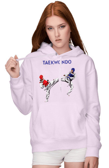 Женское худи с принтом Taekwondo training02 [Converted]. Taekwondo, боевое искусство, корея, спорт, таэквондо, тренировка. 2070702