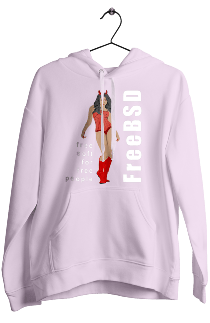 Жіноче худі з принтом "Freebsd Для Вільних". Bsd, freebsd, unix, адміністратор, айті, айтішник, безкоштовна, безкоштовно, бестія, білий, вільна, демон, демонесса, дівчина, для дорослих, доступність, еротика, еротична, жінка, незалежність, операційна система, ос, програміст, програмне забезпечення, свобода, сисадмін, система, системний адміністратор, софт, текст, червоний. 2070702