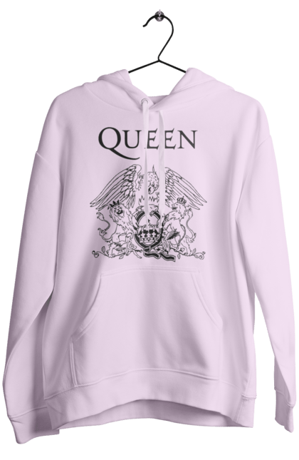 Women's hoodie with prints Queen. Glam rock, group, hard rock, music, pop rock, queen, queen, rock. 2070702