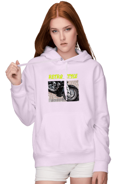 Women`s hoodie with prints Moto2. Bike, motorbike, retro, road, speed, style. 2070702
