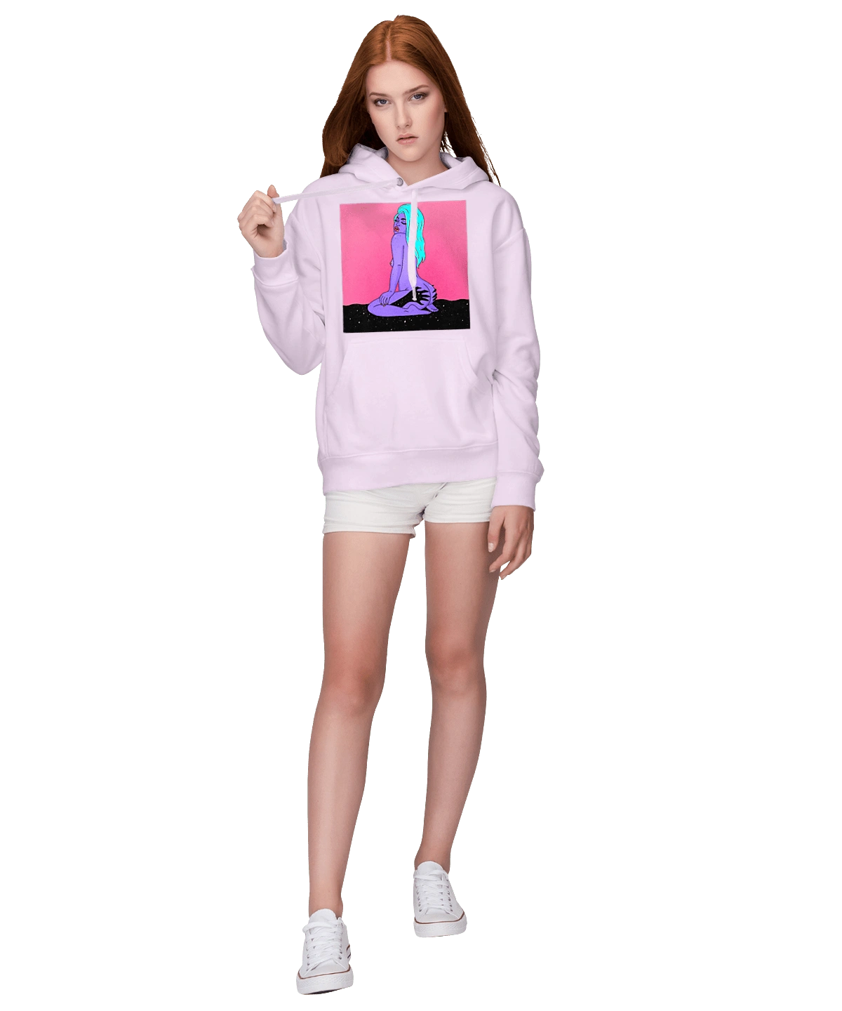 Purple Girl In Hands