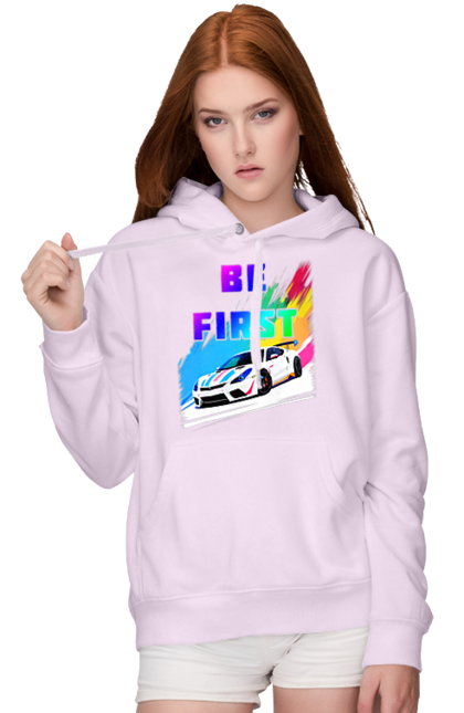 Women`s hoodie with prints Race. Automobile, race, sport car, sports car. 2070702