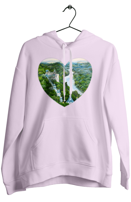 Women`s hoodie with prints Святогорская лавра. Church, donetsk region, forest, landscape, monastery, river, svyatogorsk, ukraine. 2070702