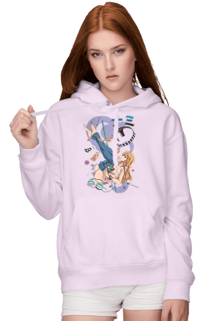 Women's hoodie with prints One Piece Nami. Anime, cat burglar, manga, nami, one piece, straw hat pirates. 2070702