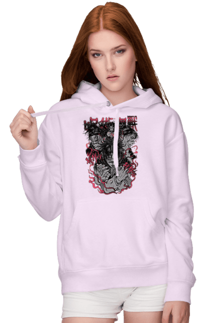 Women's hoodie with prints Jujutsu Kaisen Choso. Anime, choso, dark fantasy, manga, mystic. 2070702