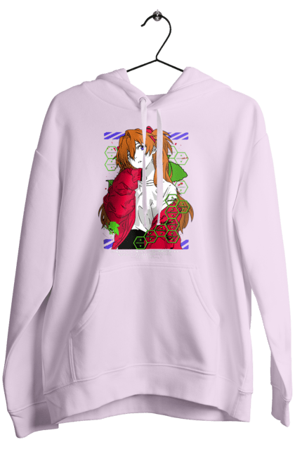 Women's hoodie with prints Evangelion Asuka. Anime, asuka, asuka langley sorry, eva 02, evangelion, eve, kaoru, manga, ray, shinji. 2070702