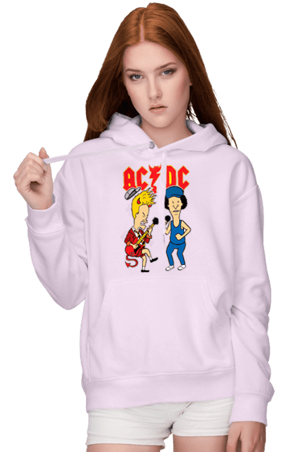 Women's hoodie with prints AC/DC. Ac dc, acd, blues rock, group, hard rock, music, rock n roll. 2070702