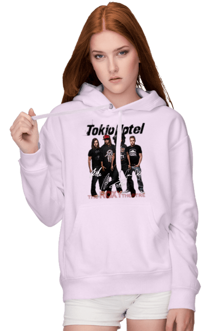 Women's hoodie with prints Tokio Hotel. Alternative rock, electronic rock, group, music, pop, pop rock, power pop, rock, tokio hotel. 2070702