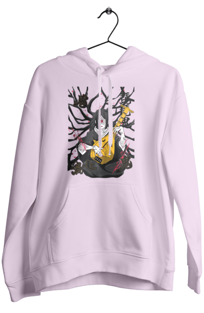 Women's hoodie with prints Demon Slayer Nakime. Anime, demon slayer, eternal paradise faith, kimetsu no yaiba, manga, nakime, twelve kizuki, upper rank six. 2070702